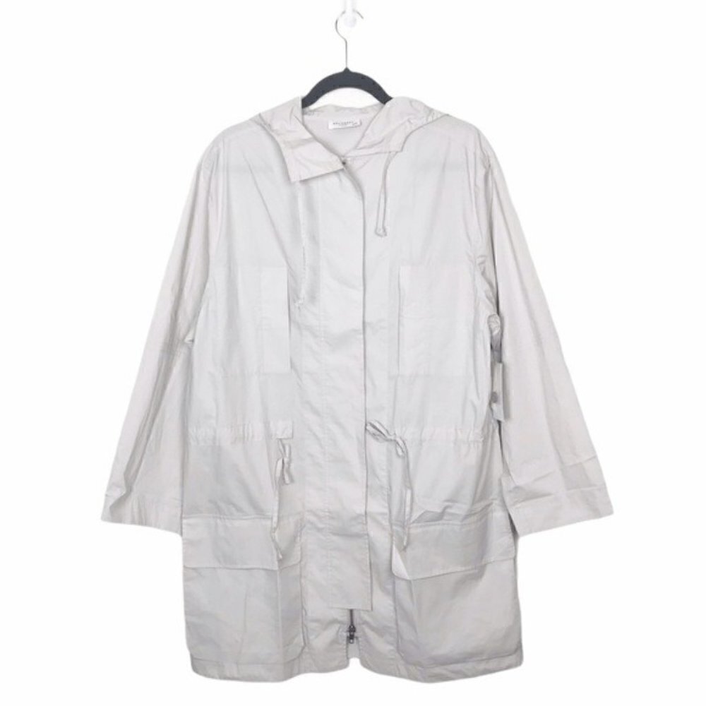 Equipment Light Gray Short Boven Parka Jacket